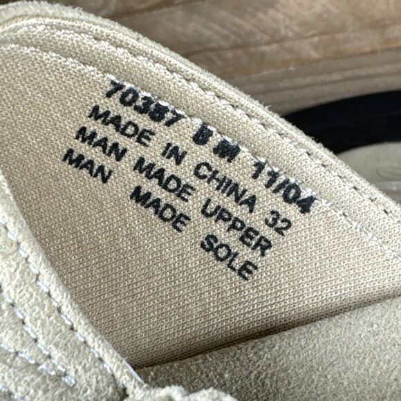 Clarks Women’s Size US 8 Tan White Slip On Suede Slide Casual Sandals - Picture 10 of 10